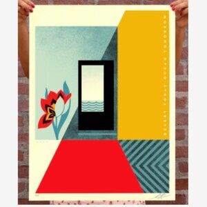 Authentic Shepard Fairey."Desert Today Ocean Tomorrow" Print 18"x24" Edition 318